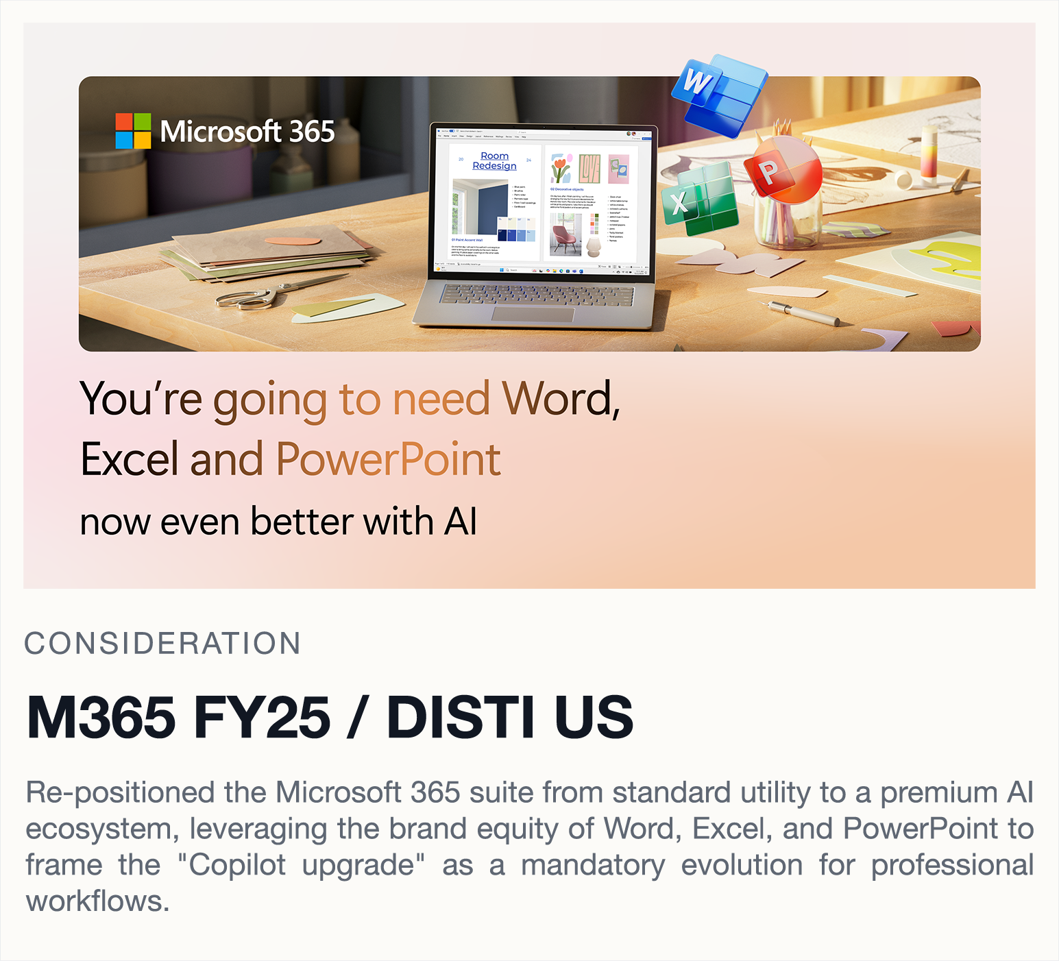 Microsoft 365 campaign creative.